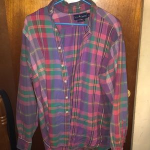 Plaid Ralph Lauren flannel button up shirt!!